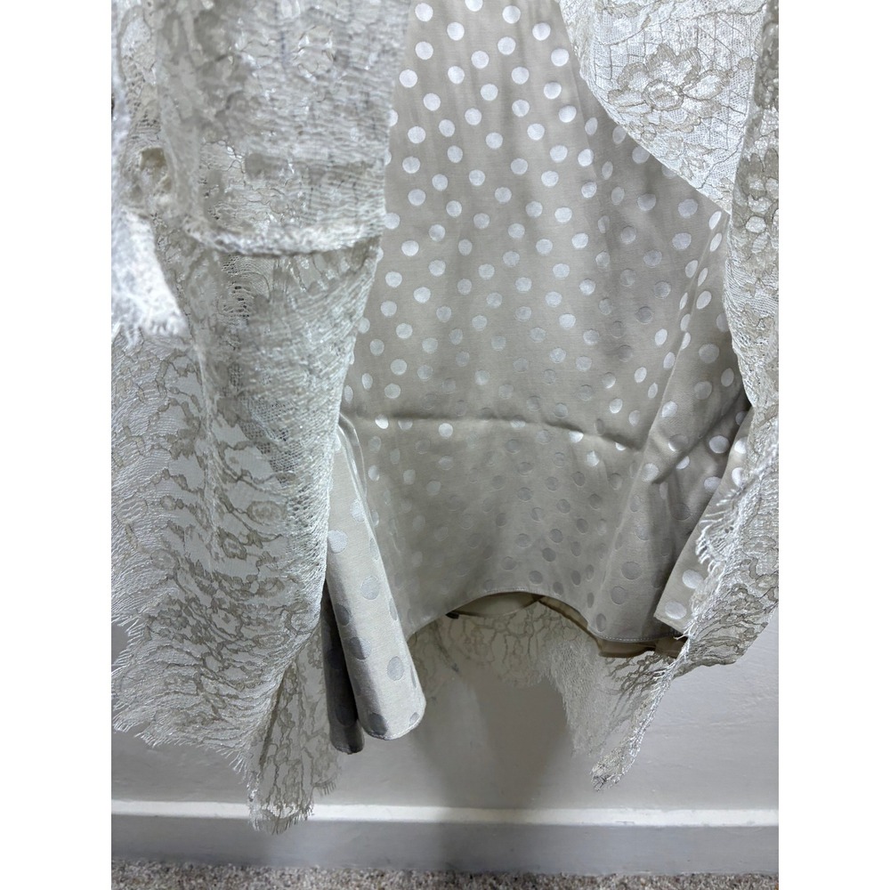 Badgley Mischka Beaded Lace Cap‎ Sleeve Wedding Gown Evening Dress 8 Bridal - Picture 13 of 16